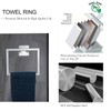 Bathroom Towel Bar Set Toilet Paper Holder with Shelf, Polished