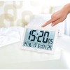 infactory Wall clock: XL Radio Controlled Clock with Double Alarm