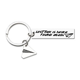 Encouragement Gifts for Friend Bestie Birthday Christmas Gifts for Son Daughter Inspirational Gift Keychain for Brother Sister Loss Time Is Never Found Again Keychains