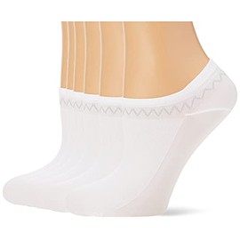 Nur Die 6 Fine Shoe Socks, Soft & Durable Short Socks, Breathable Trainer Socks for Women, White