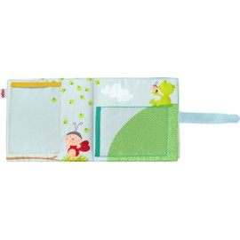 Haba 305258 Baby Photo Album ‘Glück’, Fabric Album with 10 Pages, Insert Pockets for 8 Photos 10 x 15 cm Format, From 12 Months