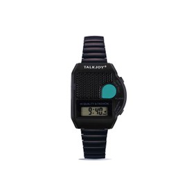 TalkJoy Professional Metal Strap Talking Watch Blind Clock Alarm Clock Voice Output Time Announcement Visually Impaired Button Press, silver, Bracelet