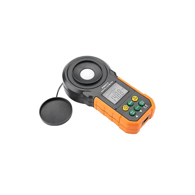 Akozon Luxómetro Digital PM6612, Medidor de Lux Pruebas Ambientales Iluminómetro