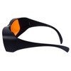 Safety Goggles 190 to 490nm Black Frame Orange Lens OD5