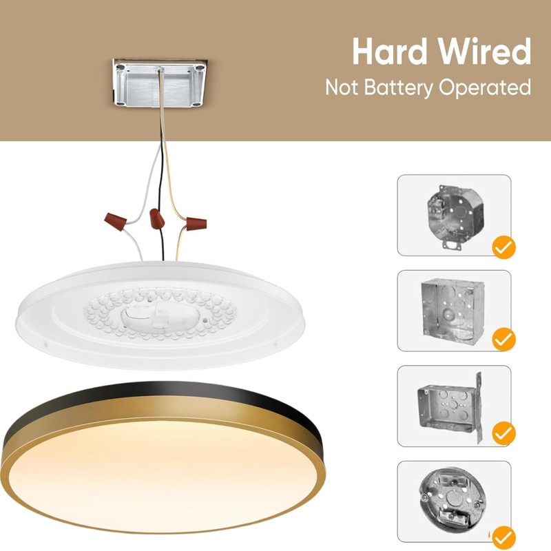 Lightania 13 Inch Flush Mount Ceiling Light with Remote Control