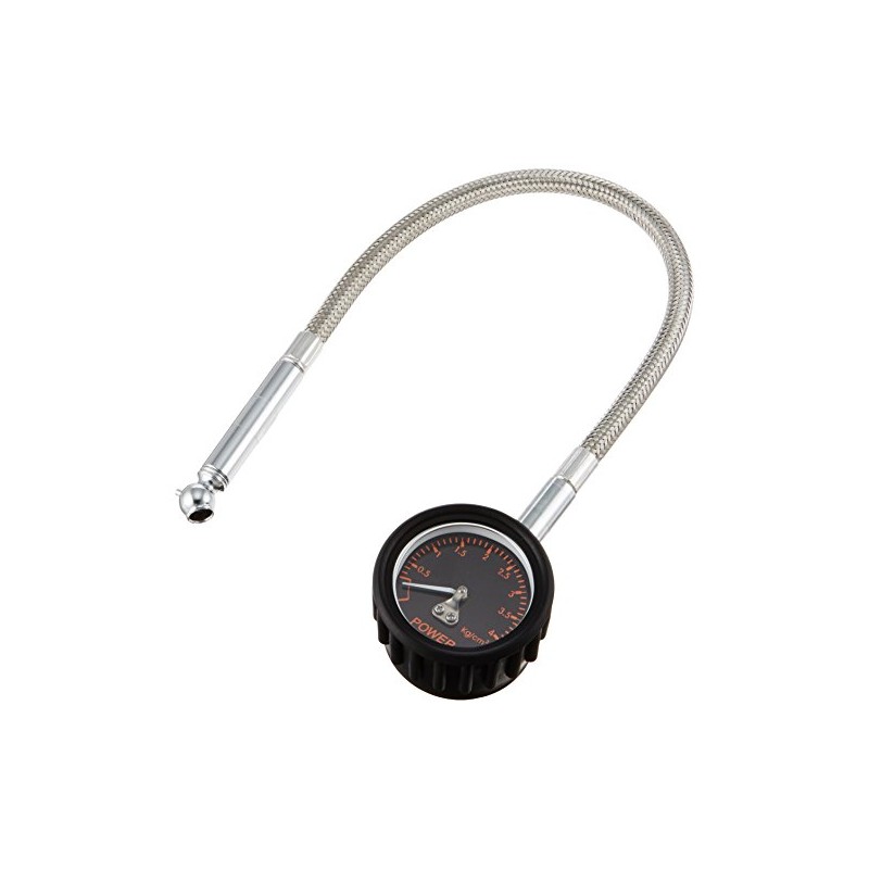 Rough & Road PR121 Power Stainless Steel Hose Air Gauge