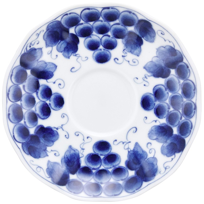 Mino Ware 588-47 Coffee Bowl Dish, Dyed Grapes