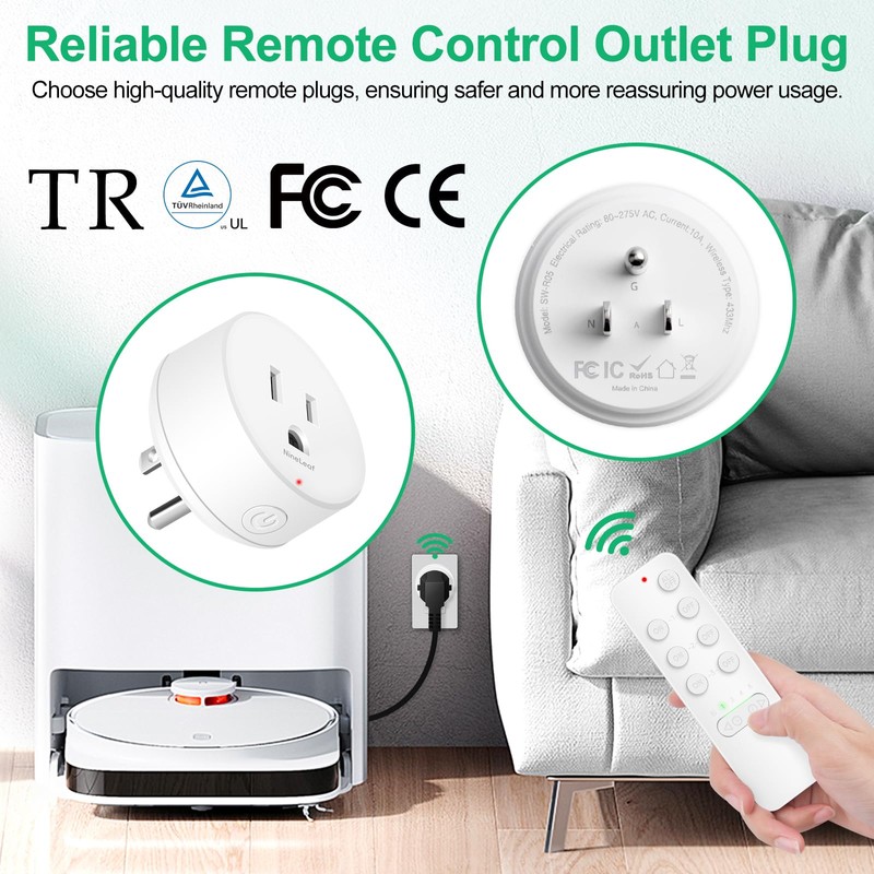 NineLeaf Remote Control Outlets, Wireless Remote Control Outlet, Remote Control