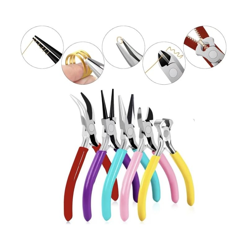 Juego de 7 Alicates para Joyas, Kit de Herramientas