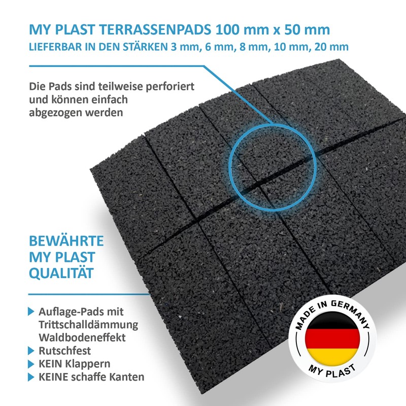 Patio Pads 100 x 50 mm x 3 mm 6