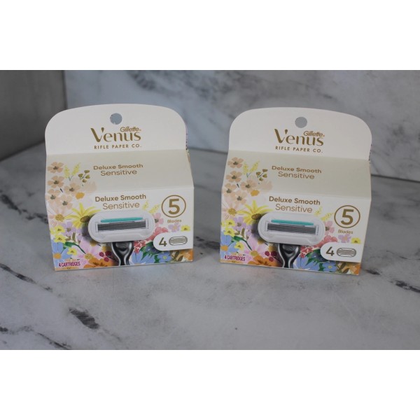 Gillette Venus Sensitive Deluxe Smooth 5 Blade Cartridges 2 Boxes