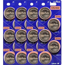 Murata Twenty (20) Murata CR2450  610mAh 3 Volt Lithium Button Cell Batteries*
