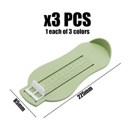 DHSBGWSX Pack of 3 Children's Foot Gauge, Children's Foot Gauge, Shoe Size Measuring Ruler, Tool for Measuring Foot Size (Nordic Pink, Nordic Blue, Nordic Green), Nordic Pink, Nordic Blue, Nordic
