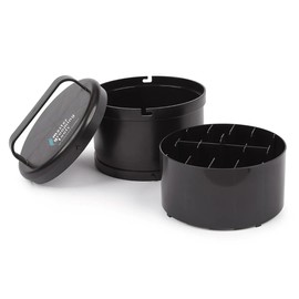 MPP Clipper Blade Wash Caddy Barber Stylist and Groomer Organizer Cleaner Storage (1 Blade Caddy), Black