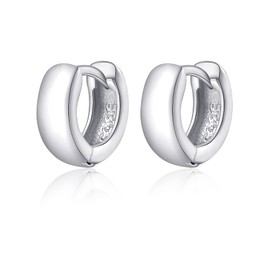 5.5mm 8mm 11mm Tiny Huggie Hoop Earrings 925 Sterling Silver Mini Small Hinged Cartilage Tragus Sleeper Hugging Hoops Earrings For Men Women