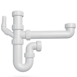 Hulthor Universal Double Bowl Sink Waste Kit - 1.5 & Double Bowl Kitchen Sink Trap, 40mm, Waste Pipe & Fittings