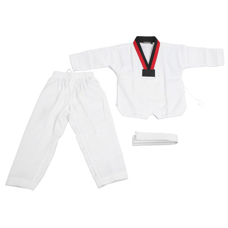 Kids Taekwondo Uniform with Belt Polyester and Cotton Breathable Soft