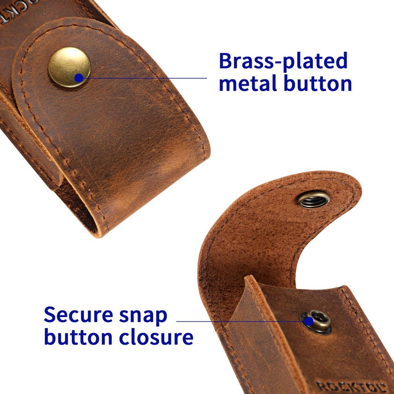 ROCKTOL Multitool Sheath, Premium Leather Snap Sheath for Belt, Multi-Tool
