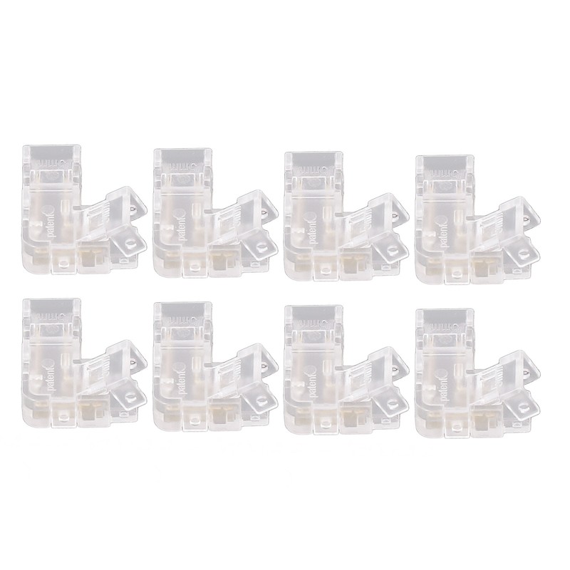 8Pcs 2 Pin 5mm COB LED Strip Light Connectors L