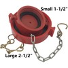 SpringSpray (2 Pack) 2-1/2" NH/NST Plastic Fire Hose Connection Standpipe