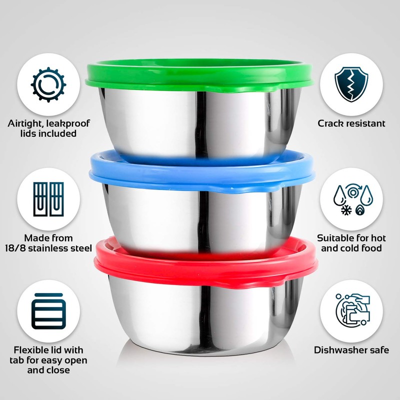 Signoraware Stainless Steel Containers Set | Eco Friendly Storage Canisters