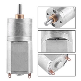 DC Gear Motor, Reduction Motor, Gear Motor, 12 V, High Torque, Low Noise, High Load Operation, Low Speed Metal Gear Motor, Electric Gear Reduction Motor, 15 - 200 RPM, Outer Diameter 0.8 inch (20 mm) (15 RPM)