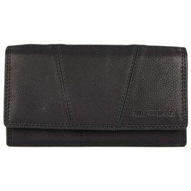 Hill Burry Vintage Leather Women's Purse Blue / Brown / Grey / Green / Red / Black / Pink, Soft Leather 17.5 x 10 x 3 cm (W x H x D), Black