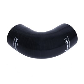 hiwowsport 4 capas Alto Rendimiento 90 Degree Elbow acoplador Manguera de silicona para Auto, Negro