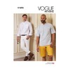 Vogue Men's Fitted Shirt, Shorts, and Mid-Rise Jeans Sewing Pattern
