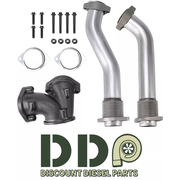 DDP Turbo Diesel Exhaust Y-Pipe & Bellowed Up-Pipes For 1999-2003