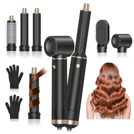 Cepillo Soplador de Pelo 5 en 1Cepillo Secadora de CabelloKit Secador de Pelo con Peine de Aire CalienteContiene iones negativos para nutrir el...    