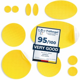 aZengear Repair Patches for Jackets, Tent, Shoe Toe, Air Mattress, Inflatables, PVC Gear - Waterproof, Self-Adhesive, Tear-Cold-Heat-Resistant, Down Puffer Coat (11Pcs, Yellow)