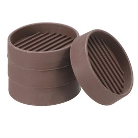 PATIKIL 2" Round Rubber Furniture Pads 4pcs Non-Slip Caster Cup Anti Skid Floor Protectors Furniture Feet Bed Sofa Chair Table Stopper Bruns