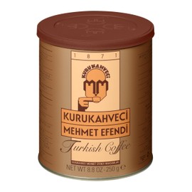KURUKAHVECI MEHMET EFENDI Turkish Coffee, Arabica Beans, Roasted Ground,Rich Aroma, Fresh, Medium to Heavy-bodied, Original Taste Since 1871 (8.8 OZ / 250 Gr)