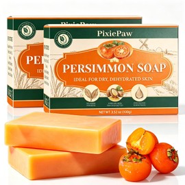 Persimmon Soap Bar – Gentle Daily Cleansing Bar for Men & Women, 2-Pack