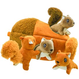 YOUBEMAGIC Hide and Seek - Juguetes para perros con ardillas chirriantes, juguete interactivo para perros pequeños y medianos