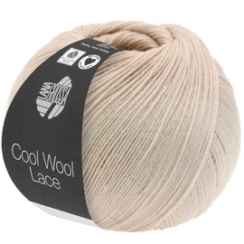 LANA GROSSA Cool Wool Lace, Extra Fine Merino Wool, Machine Washable and Felt-Free, Hand Knitting Yarn Made from 100% Virgin Wool (Merino), 50 g Wool for Knitting and Crocheting, 400 m Yarn