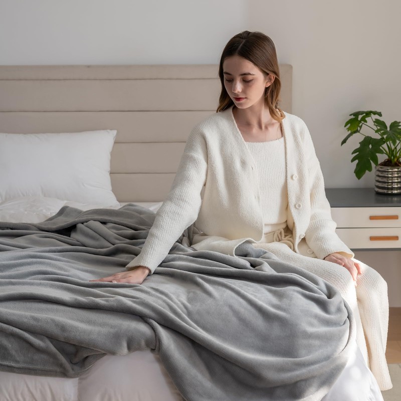 Good Nite Fleece Blanket Fluffy Blankets 130x150cm Throws For Sofas