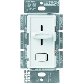 Lutron Skylark Dimmer Switch, Magnetic Low-Voltage 450-Watt/600 VA, Single-Pole/3-Way, SLV-603P-WH, White