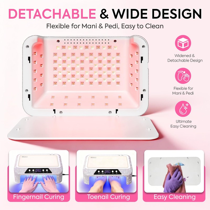 UV LED Nail Lamp, 120W UV Light for Gel Nails