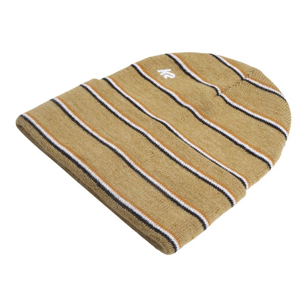K2 Stripe Beanie Hat, tan, Standard Size