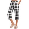 Ekouaer 2 Pack Women's Capri Pajama Pants Printed Drawstring Comfy