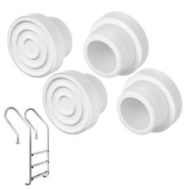 Gyinere 4 Pcs Pool Ladder Bumpers,Pool Ladder Rubber End Caps,Inground Pool Ladder Bumpers,Pool Ladder Rubber Bumpers,Pool Ladder Caps for Inground Pool,Pool Ladder Bumpers for Inground Pool.
