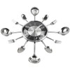 Timelike Wall Clock, 18" Metal Kitchen Cutlery Utensil Spoon Fork