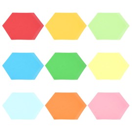 PATIKIL 5.1x6"Cutouts Paper, 180Pcs Hexagon Assorted Color Cut Outs Paper for Bulletin Board Art Office Classroom Party Spring DIY Craft Card Decor, Multicolor