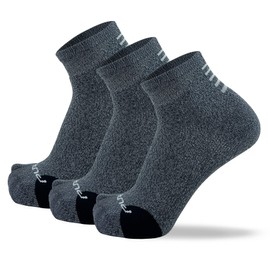Pure Athlete - Calcetines correctores de juanetes para hombres y mujeres, diseño de dedos divididos, 3 pares - Gris jaspeado, Medium