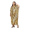 Oussum Gypsie Blu Women's Leopard Print Kaftan Plus Size Kimono
