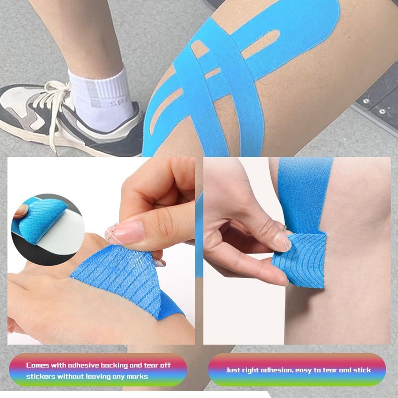 8-Pack Kinesiology Tape – Waterproof Sports Muscle Support Tape, Precut