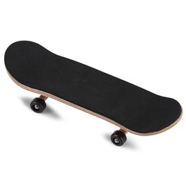 Miskall Professional Mini Fingerboards, Maple Wooden Alloy Fingerboard Finger Skateboards with Box Reduce Pressure Kids Gifts Finger Skateboard (Black)