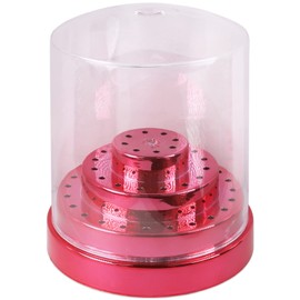 PANA Nail Drill Bit Holder Stand Display Organizer- Dust Proof Storage Container Box Case Tools for Home Use or Nail Salon - (48 Holes, Rose Gold)